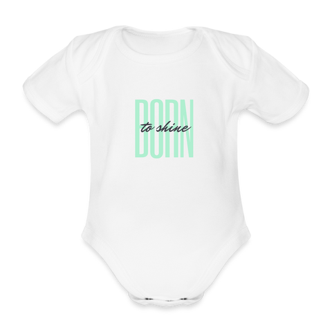 Born to shine | Baby-Body | Variante 2 | happyhappyyeah! - weiß