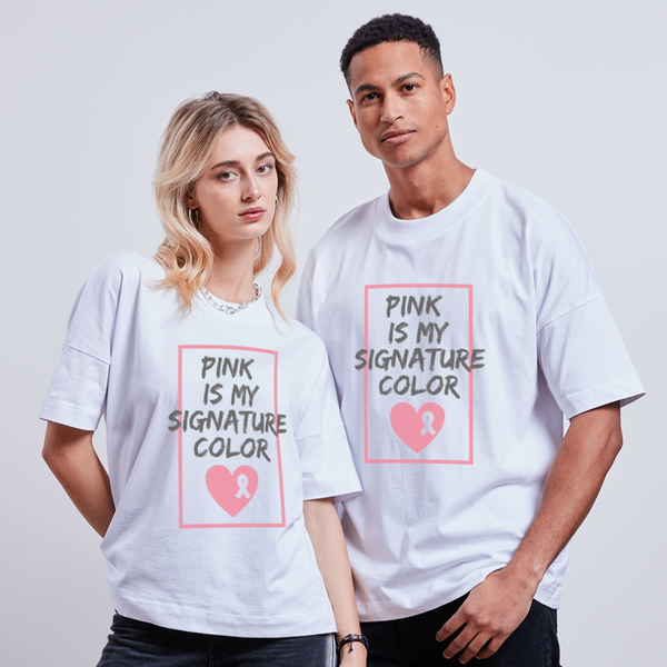 Pink is my signature color Shirt | unisex Shirt | oversized | happyhappyyeah! - weiß