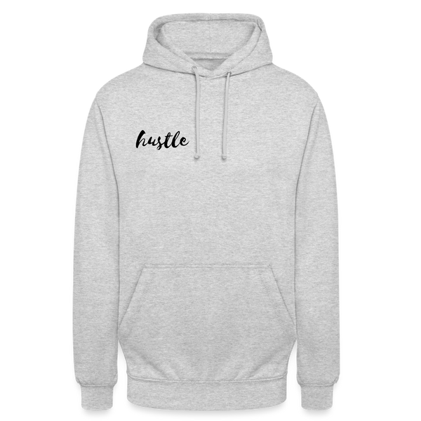 Hustle Hoodie unisex | hapyyhappyyeah! - Hellgrau meliert