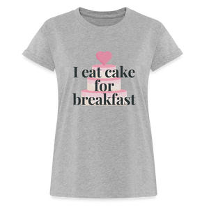 Cake for Breakfast Shirt | happyhappyyeah! - Grau meliert