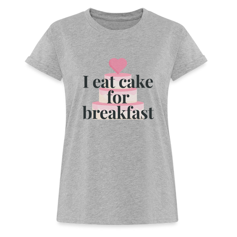 Cake for Breakfast Shirt | happyhappyyeah! - Grau meliert