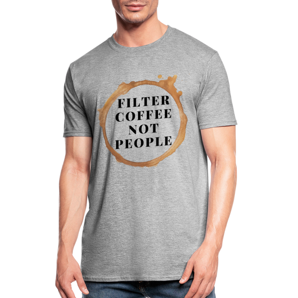 Filter coffee not people unisex Shirt | happyhappyyeah! - Grau meliert