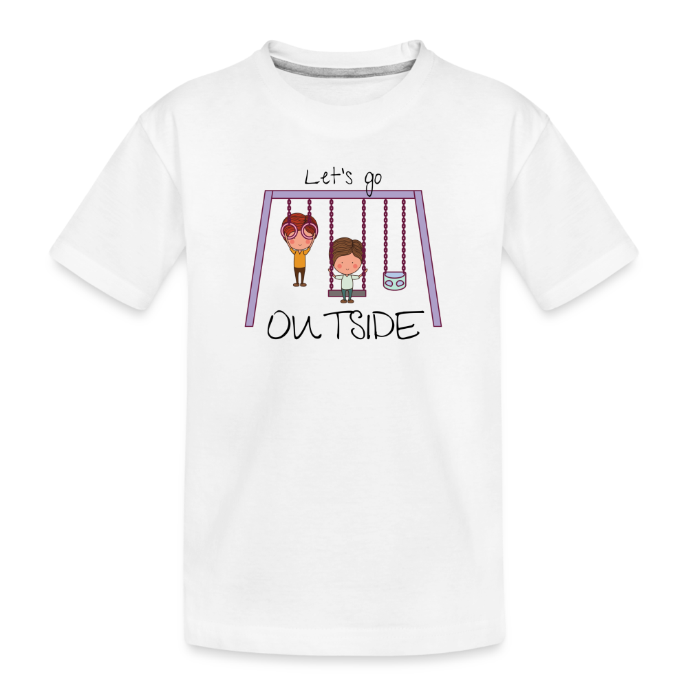 Let's go outside Kids Shirt | happyhappyyeah! - weiß