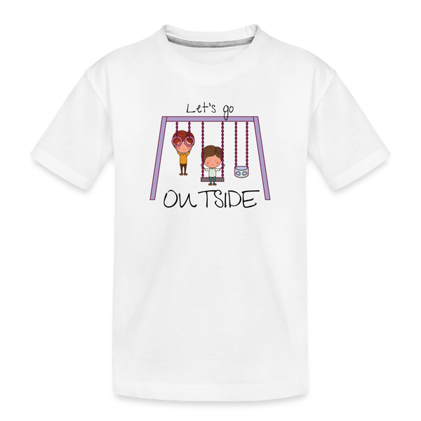 Let's go outside Kids Shirt | happyhappyyeah! - weiß