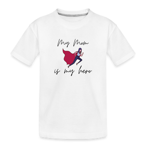 Mom ist my hero Kids Shirt | happyhappyyeah! - weiß