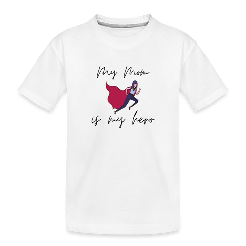 Mom ist my hero Kids Shirt | happyhappyyeah! - weiß