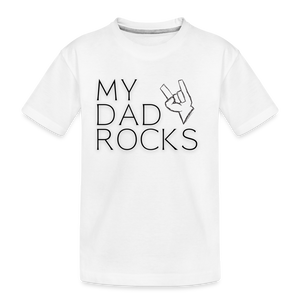 My Dad rocks Teens Shirt | happyhappyyeah! - weiß