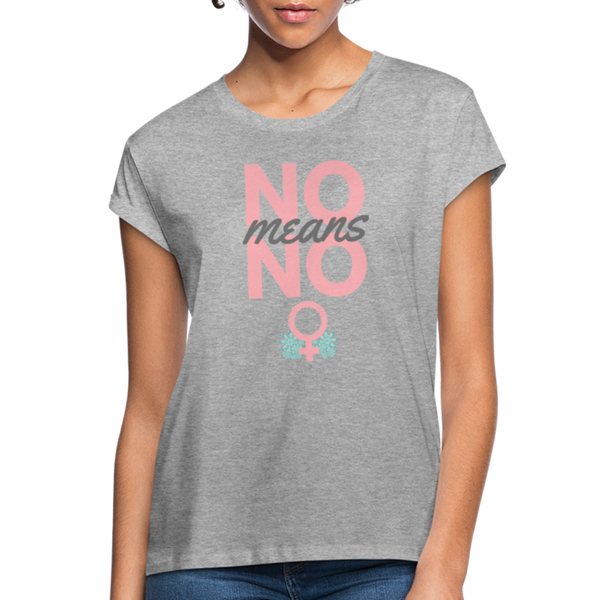 No means no Shirt | happyhappyyeah! - Grau meliert