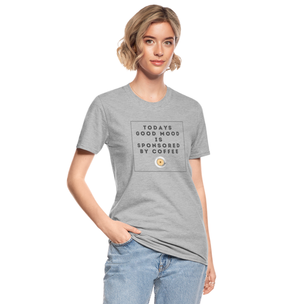 Good mood by coffee unisex Shirt | happyhappyyeah! - Grau meliert