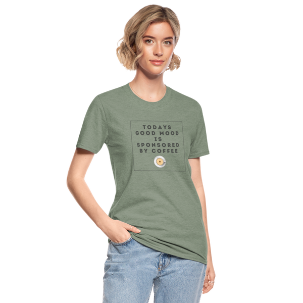 Good mood by coffee unisex Shirt | happyhappyyeah! - Militärgrün meliert