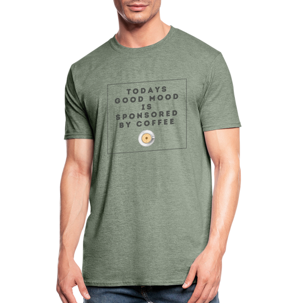 Good mood by coffee unisex Shirt | happyhappyyeah! - Militärgrün meliert