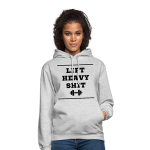 Lift heavy shit unisex Hoodie | happyhappyyeah! - Hellgrau meliert